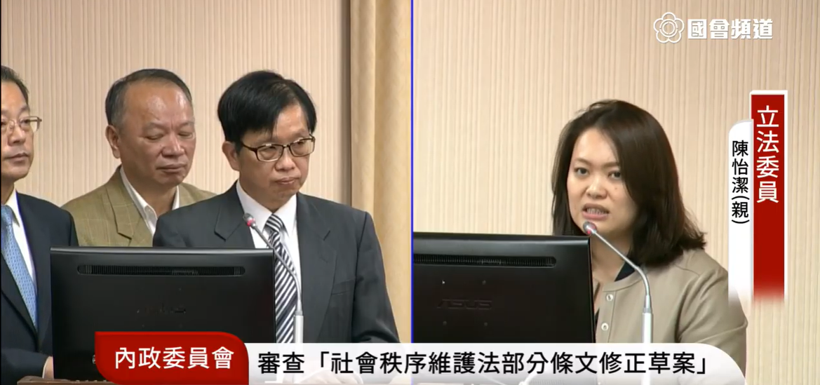 陳怡潔關注政府打擊假訊息一事。 圖:國會頻道