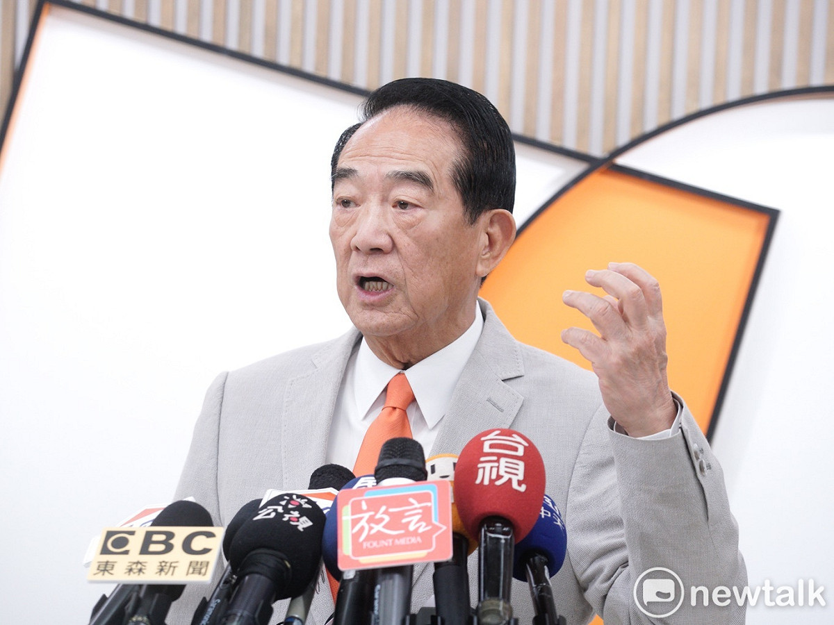 宋楚瑜表示未來內閣成員不會來自單一政黨，將跨黨派組成大聯合政府。 圖：張良一／攝