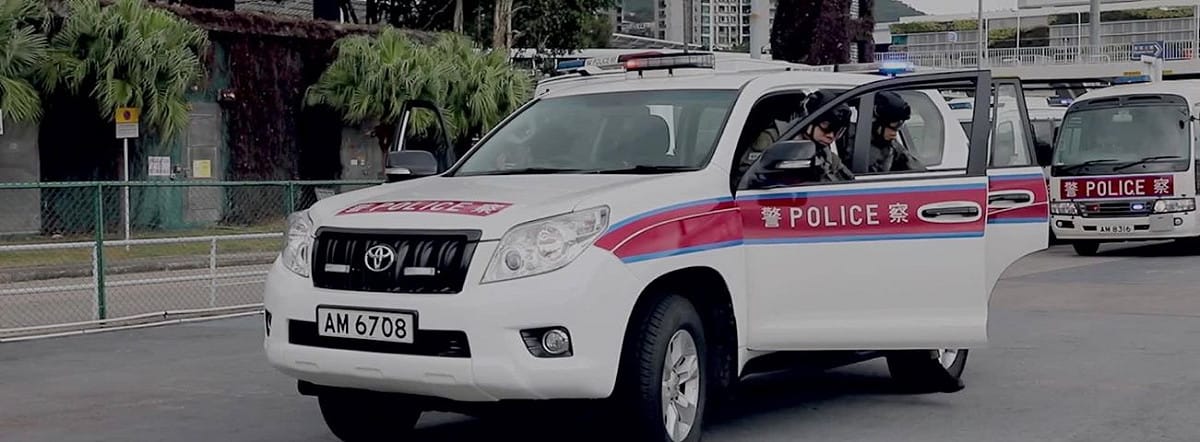 港警公務車輛。 圖：翻攝香港警察 Hong Kong Police臉書