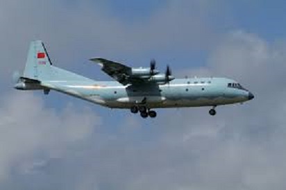 疑似Y-9偵察機的這架中國戰機從濟州島南部離於島附近上空飛入，途徑浦項、蔚珍東部空域南下時飛入韓國防識區。 圖 : 翻攝自維基百科