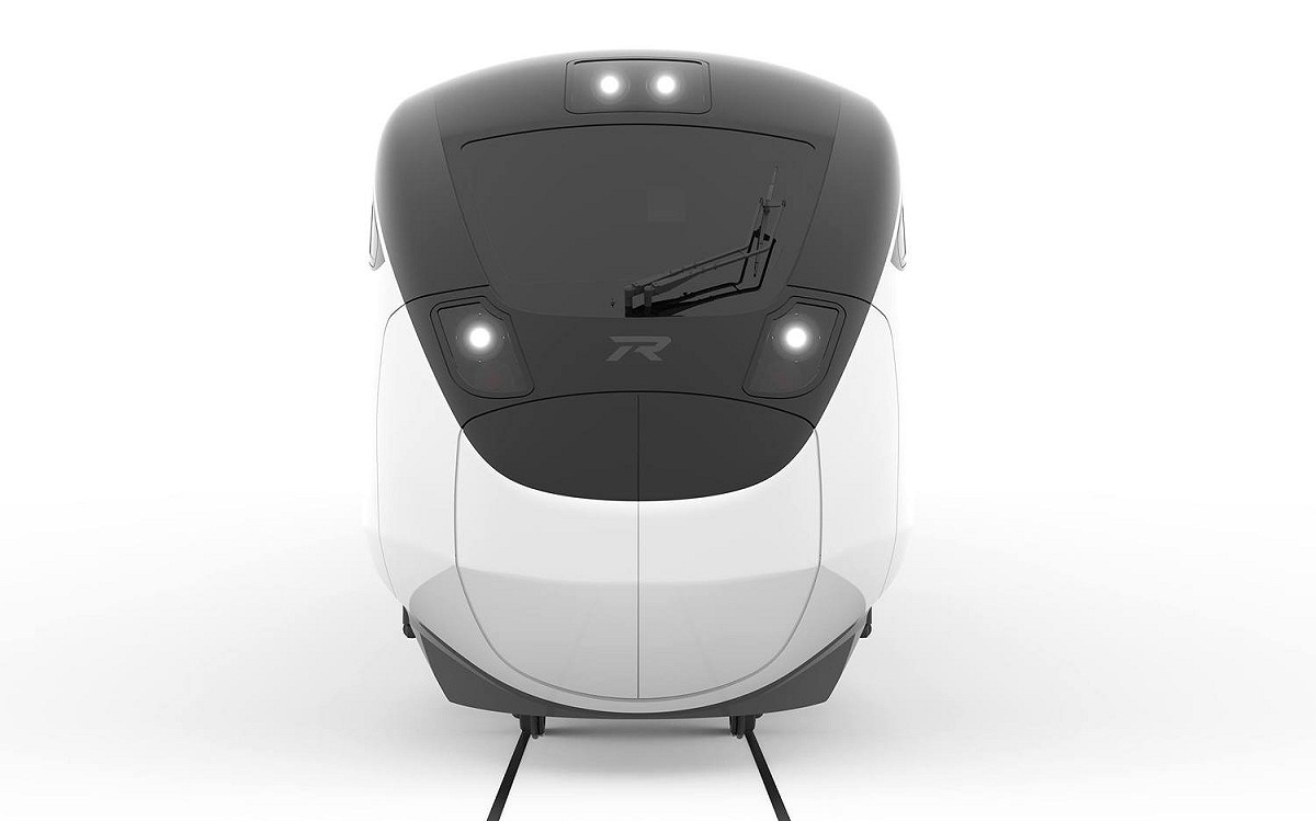 台鐵新購入的城際列車邀請日商設計，以極簡約的黑白風為主題，打破過去台鐵的設計風格。 圖：翻攝自fun台鐵