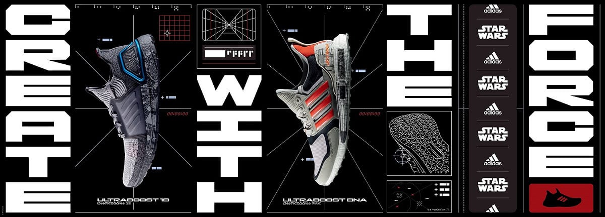 知名運動品牌adidas宣布與盧卡斯影業攜手推出STAR WARS全新聯名系列鞋款。 圖：品牌提供