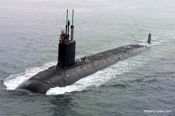 美國海軍以222億美元的價格添購9艘維吉尼亞級核動力攻擊潛艦。 圖：翻攝.military-today網頁