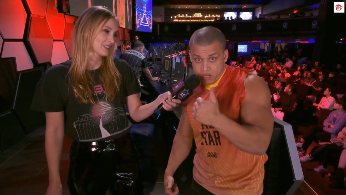 Tyler1在這場EUvsNA表演賽中玩AD，但主要角色都被對手禁光，讓他賽後氣噗噗。 圖：翻攝自Garena twitch