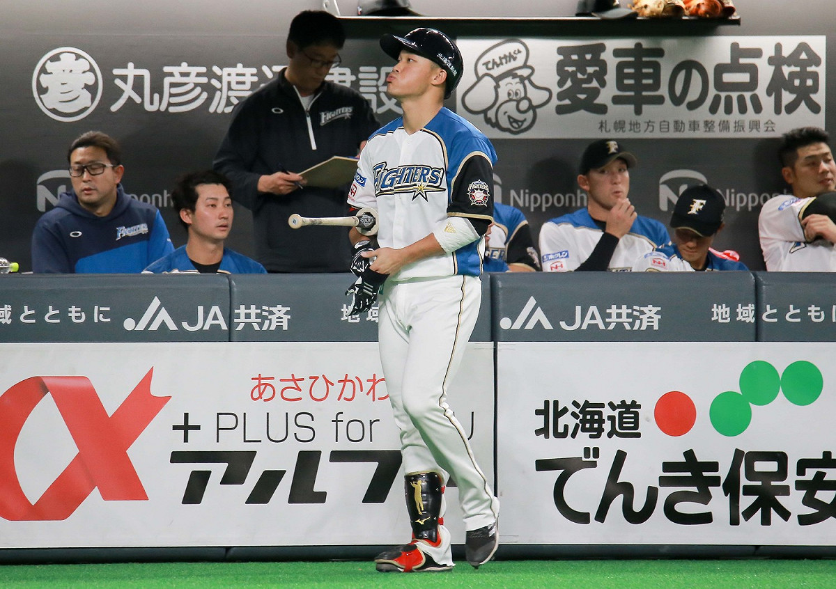 日本火腿鬥士隊外野手王柏融。 圖／記者葉政勳攝 , 2019.03.29