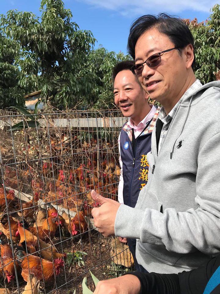 國民黨副總統參選人張善政今天稍早到彰化進行輔選行程。 圖：翻攝自張善政臉書