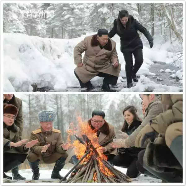 可以看出金正恩與李雪主倆人互動甜蜜。 圖：翻攝自看看新聞