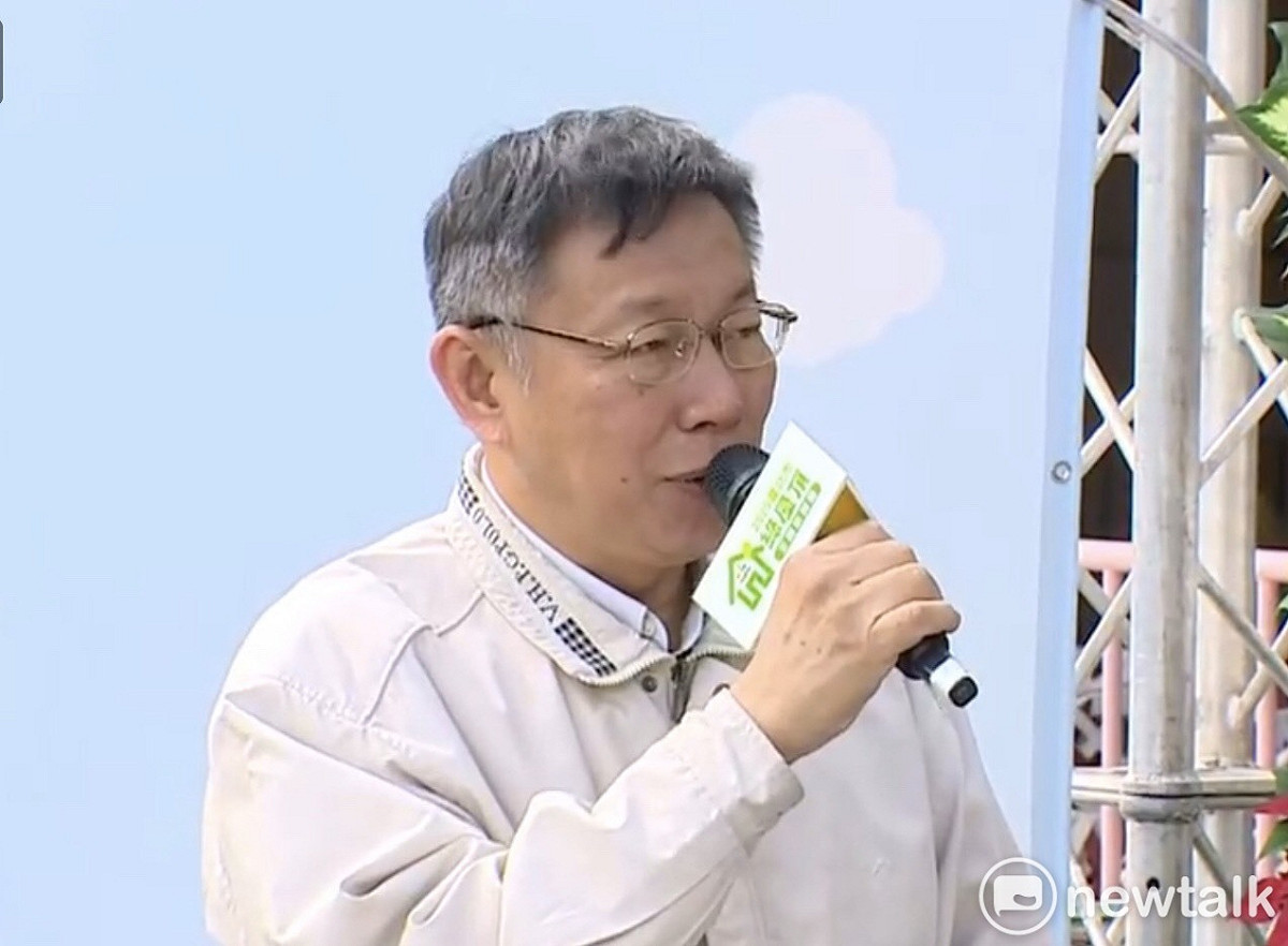 台北市長柯文哲今（12）天出席「2019綠屋頂示範區記者會暨台北花卉行銷推廣」活動。 圖：謝莉慧/攝