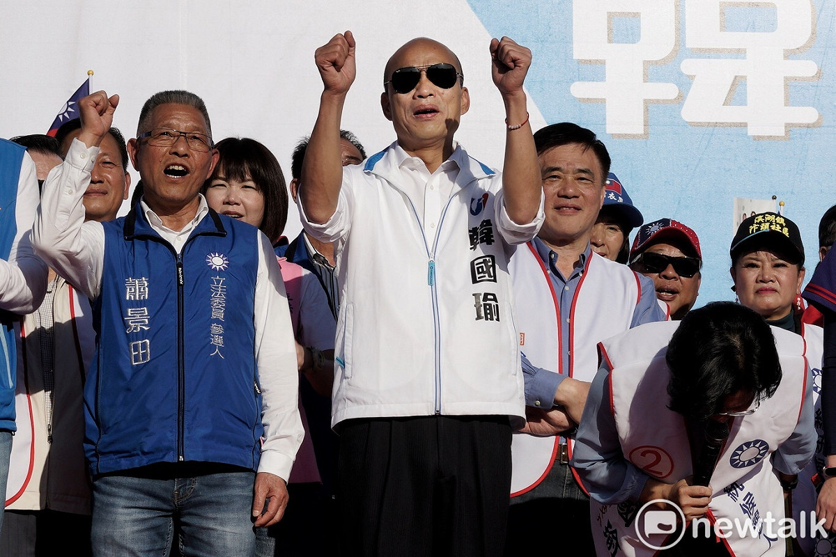 韓國瑜和蕭景田兩人號稱是「鐵桿兄弟」。 圖：張良一/攝