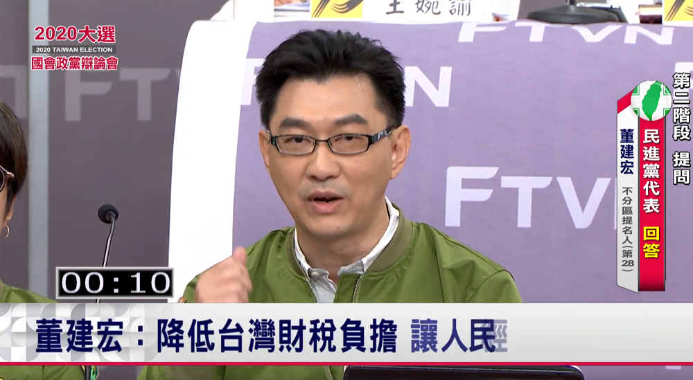 民進黨代表董建宏表示，美中貿易戰後，要掌握全球供應鏈的創機，透過5+2產業以及前瞻基礎建設的投資，吸引更多人才、產業進入台灣，以及發展綠能產業吸引APPLE、GOOGLE等國際公司來台投資。 圖：翻攝自YOUTUBE