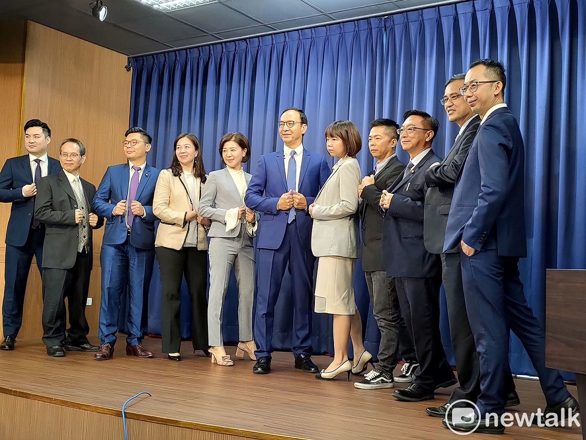 朱立倫領軍成立「跨域領航戰隊」，找來林義傑以及林麗蟬、童惠珍等不分區立委作為代表。 圖：黃建豪/攝