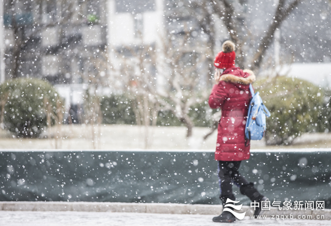 北京市昨夜到今天降下今年第2場雪，影響了交通出行，但許多市民卻掩不住興奮，忙著在社群媒體貼出下雪美圖分享。 圖 : 翻攝自中國氣象網