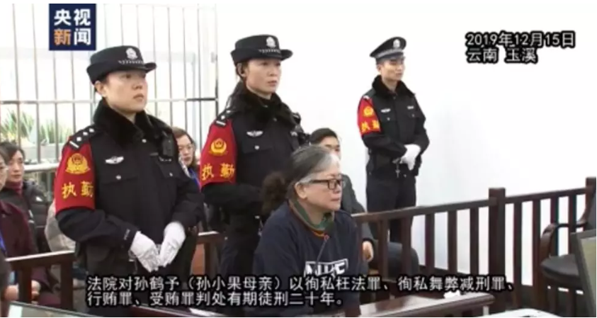 孫小果的生母被判刑20年。 圖：翻攝自微信