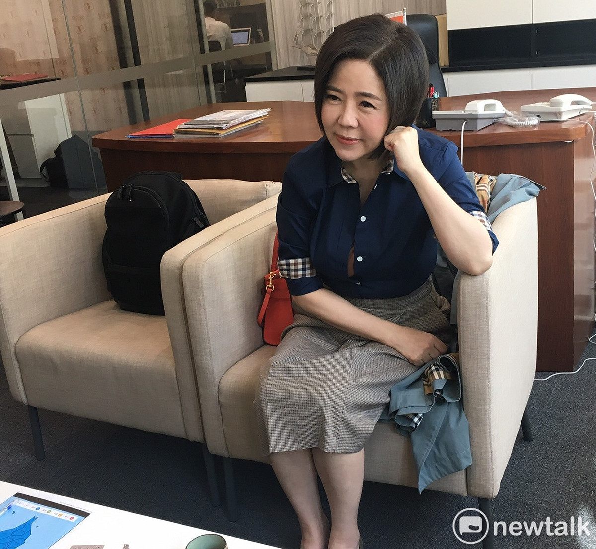 于美人表示親民黨參選，讓第三選擇可以是中間選民的疏洪道。 圖：林昀真/攝