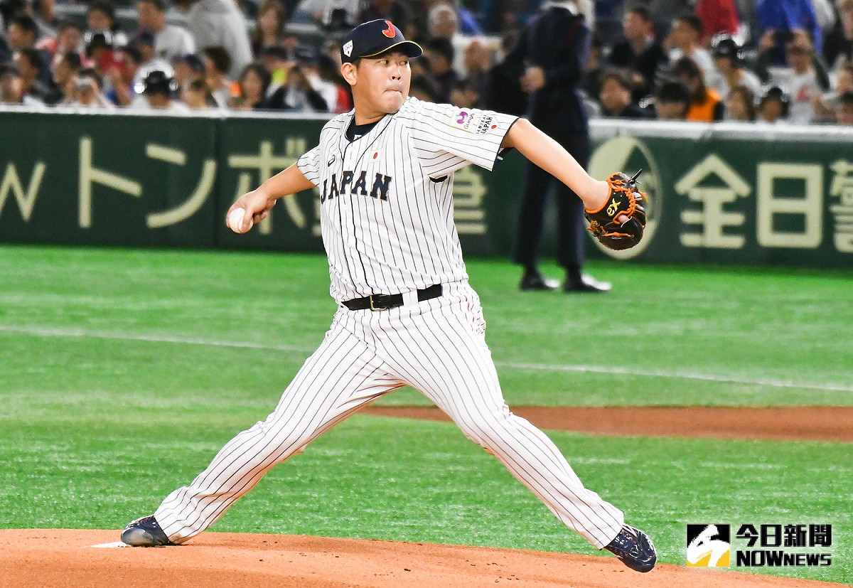 世界棒球12強，日本隊投手山口俊。 圖／記者葉政勳攝 , 2019.11.17