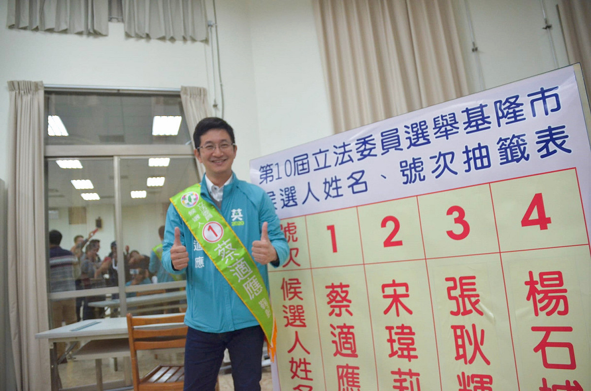 各地選委會今（18）日舉行立委號次抽籤。 圖：翻攝自蔡適應臉書