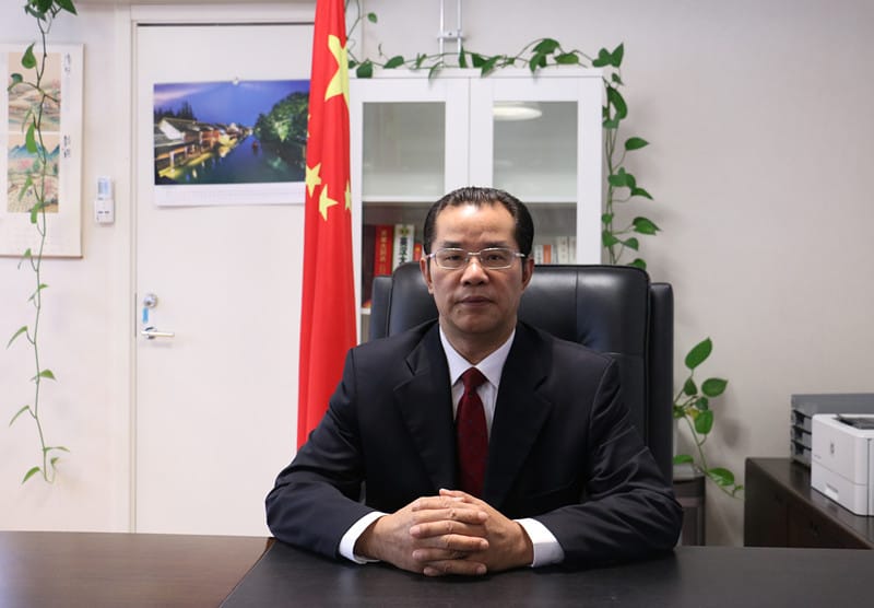中國駐瑞典大使桂從友（圖）因為指責瑞典當局散布桂民海案謠言，遭到瑞典國會譴責，要求當局將他驅逐出境。 圖：翻攝自中國駐瑞典大使館