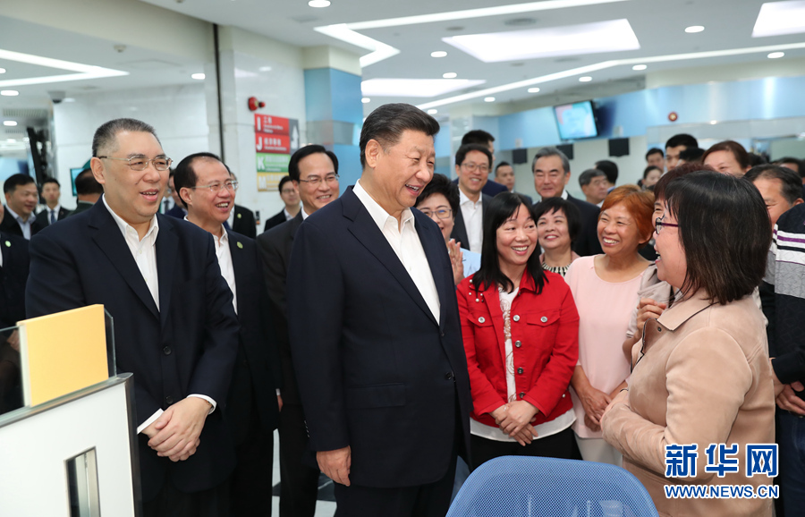 習近平走訪澳門企業。 圖 : 翻攝自新華網