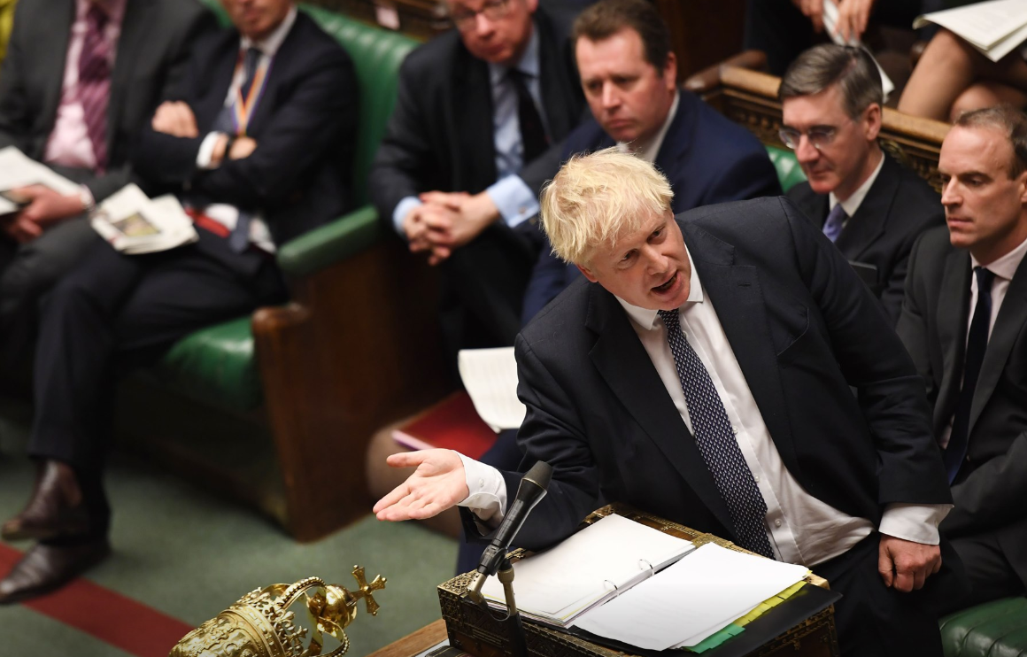 英國議會下議院20日表決通過首相強生（BorisJohnson）的脫歐法案。 圖：翻攝自UK Parliament臉書