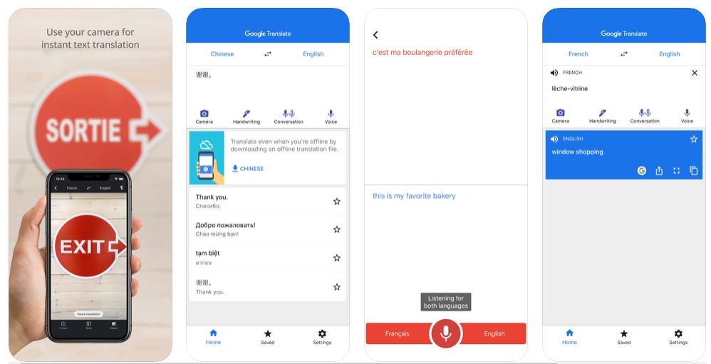 Google推出更新，以提升離線翻譯的準確度，並新增10多種語言。圖為Google翻譯功能。 圖：截取自apple store