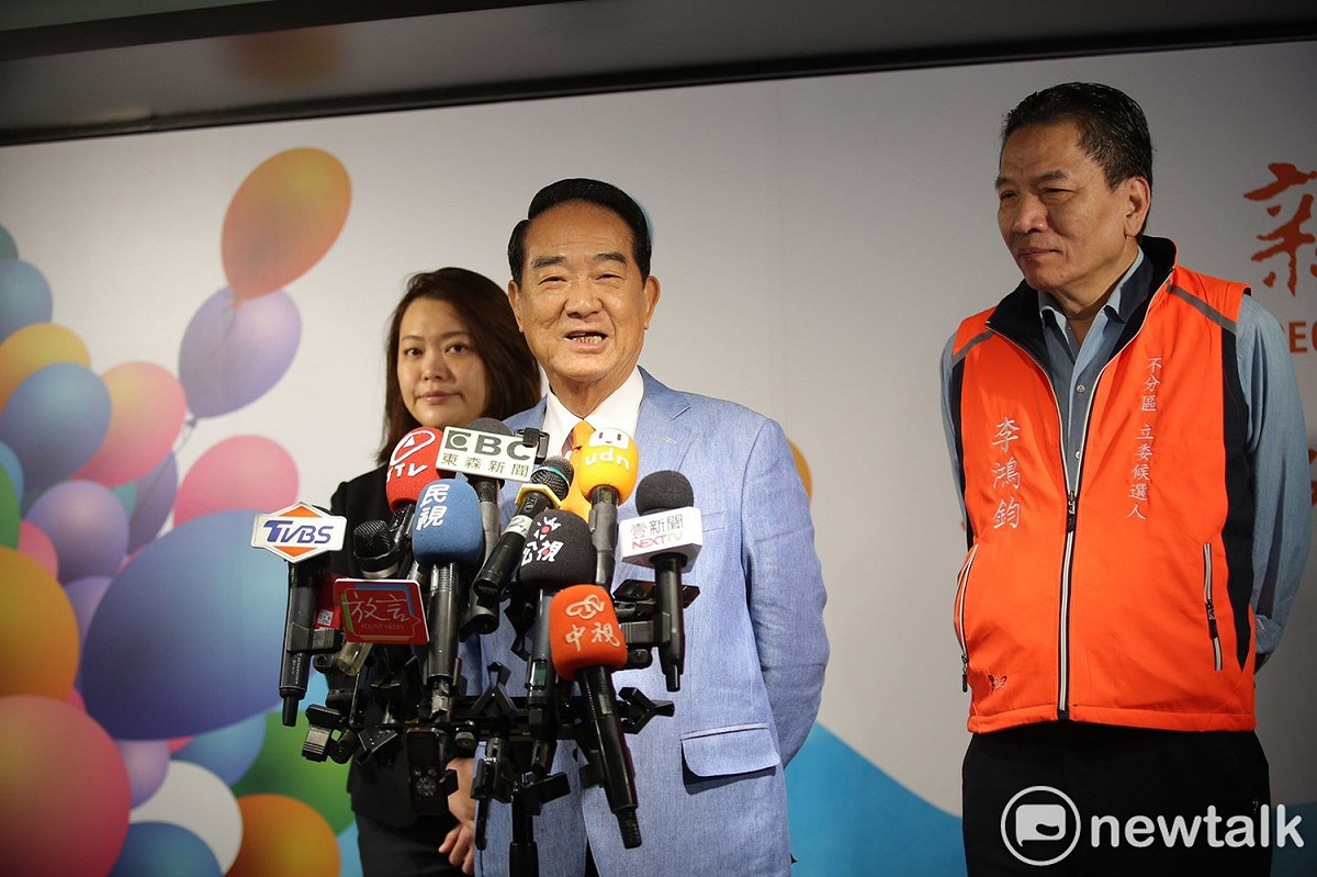 對於王金平近日與藍營頻戶動，被外界歸隊國民黨，宋楚瑜表示能體諒王的心情。 圖：林昀真/攝