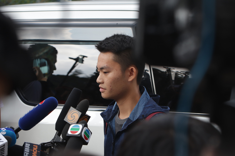 香港聖公會教省祕書長管浩鳴25日向媒體說，承認在台灣殺害女友的陳同佳沒有改變赴台自首意願。圖為陳同佳10月在港出獄後表示願意赴台自首。 圖 : 中央社