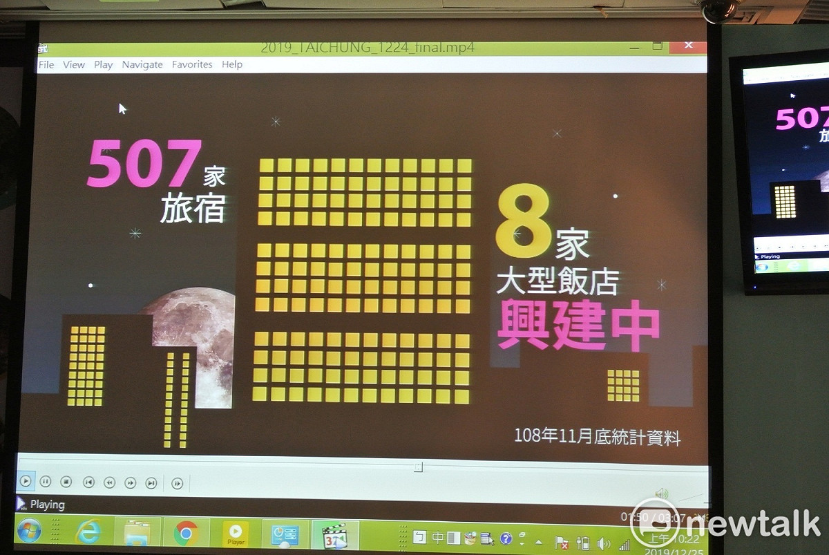 台中市觀旅局發布一年來的工作成果。 圖：唐復年/攝