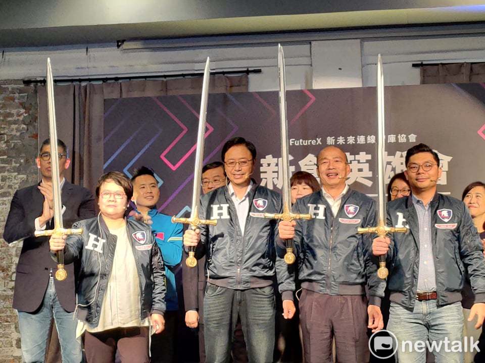 國民黨總統候選人韓國瑜、張善政。 圖：黃建豪/攝