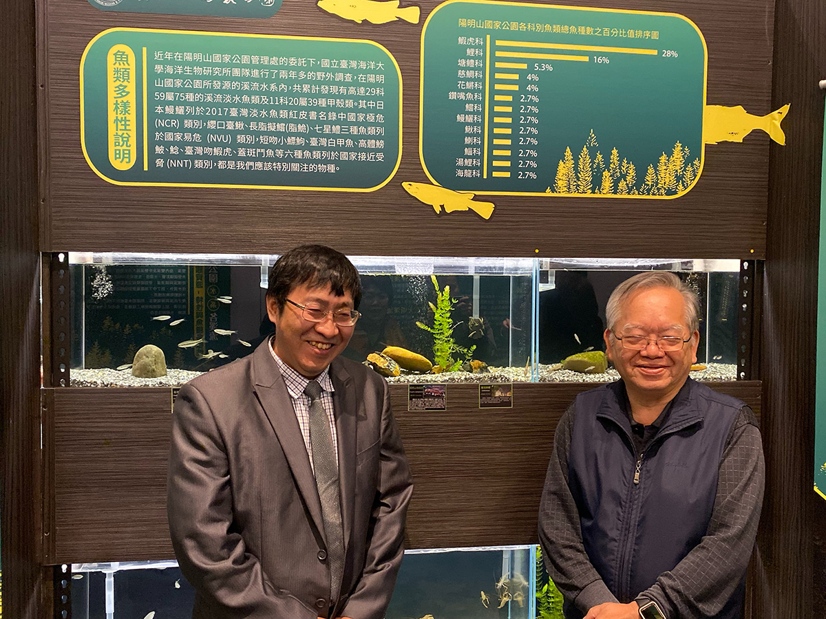 海科館副館長陳義雄（左）。 圖：國立海洋科技博物館／提供
