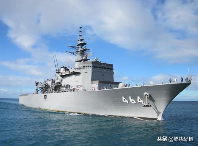海上自衛隊掃雷母艦豐後號。 圖 : 翻攝自頭條@燃燒倒鍊