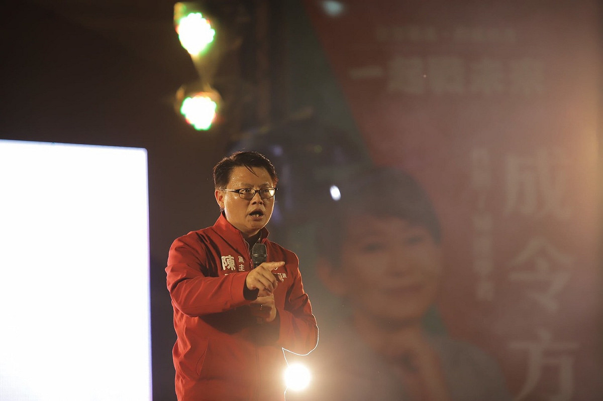 台灣基進黨主席陳奕齊對《反滲透法》表示祝福，並對執政黨願在大選前，討論具高度爭議性的法案感到欣慰。 圖：台灣基進/提供