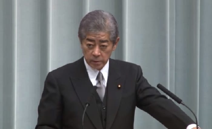 日本前防衛大臣岩屋毅3日傳出涉嫌接受擬插旗日本賭場等綜合度假村（IR）市場的中國企業賄賂案。 圖：翻攝Youtube