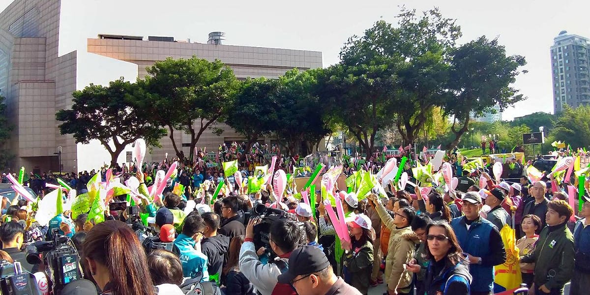 現場支持者相當熱情。 圖：陳佩君／攝