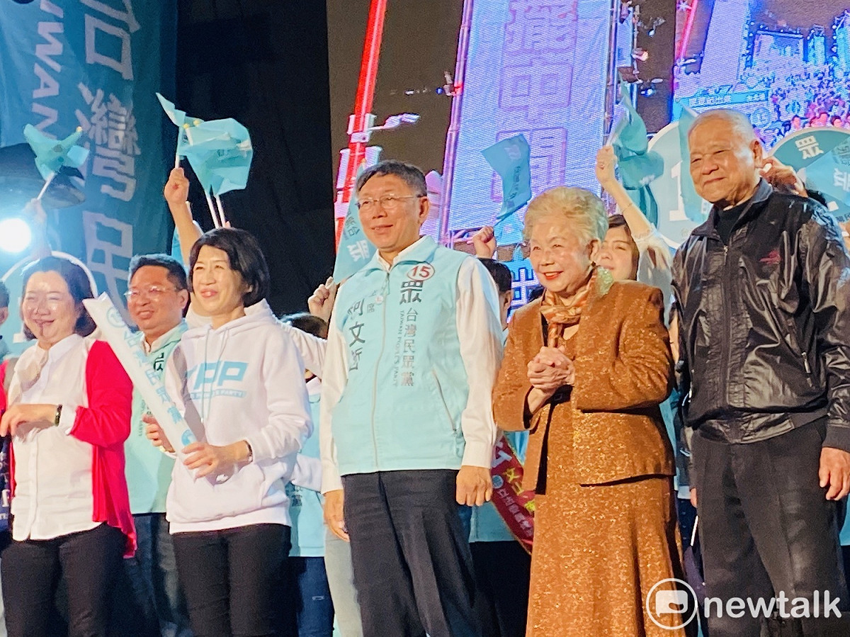 民眾黨今晚造勢晚會。 圖：周煊惠 ／攝