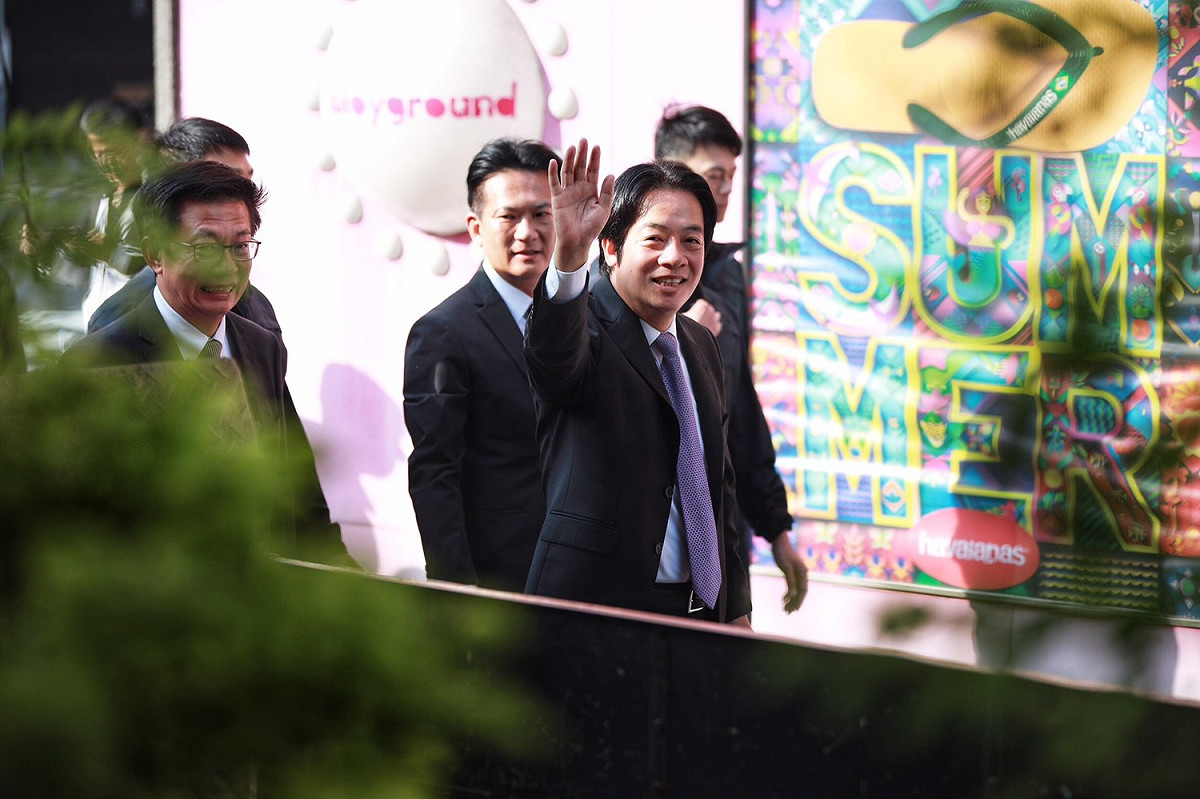 民進黨副總統候選人賴清德前往台南廣州宮投票。 圖:蔡英文2020連任辦公室提供