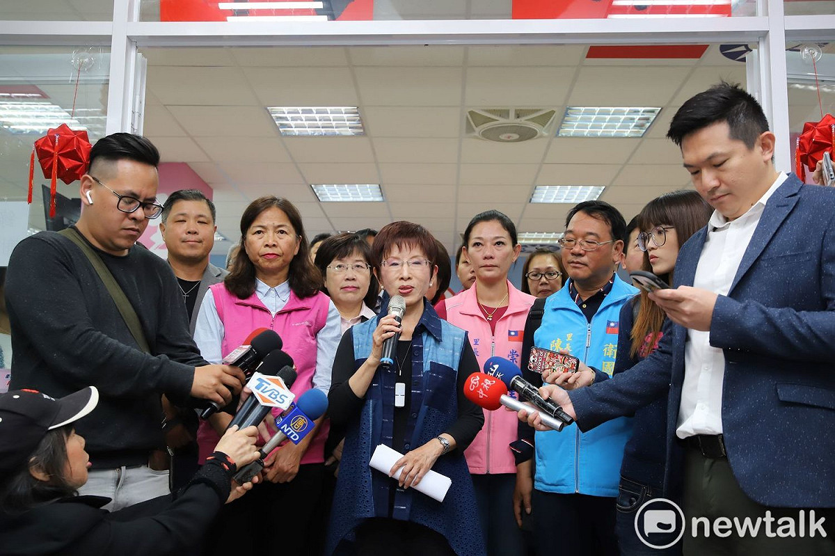 備受各界矚目的洪秀柱在選後發表敗選感言。 圖：黃博郎／攝