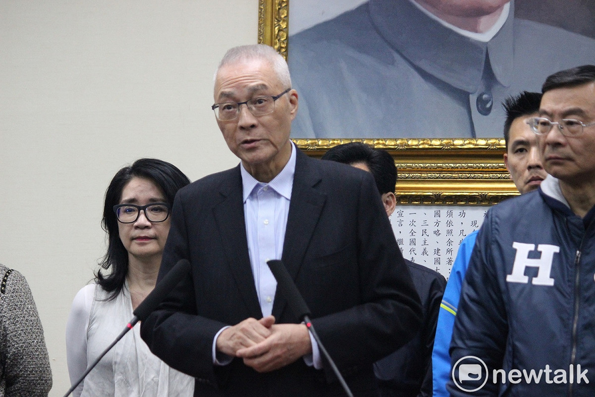 國民黨主席吳敦義宣布國民黨中央一級主管將請辭為敗選負責。 圖：黃建豪/攝(資料照片)