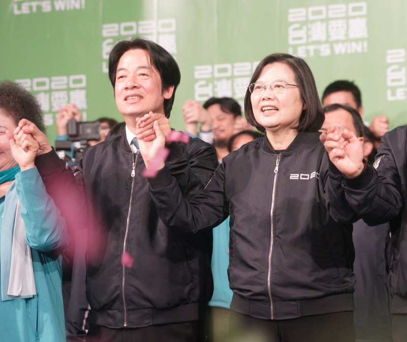 「蔡賴配」贏得2020總統大選。 圖：張良一/攝