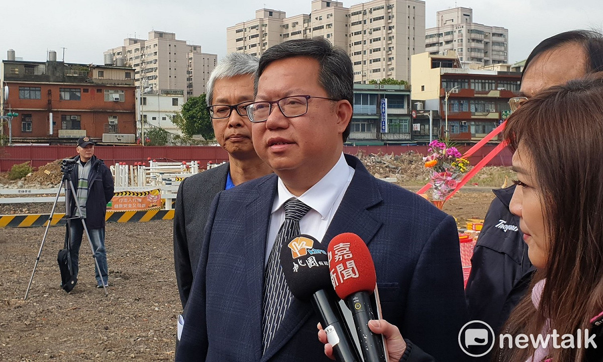 鄭文燦表示目前沒有考慮調整市府團隊的問題，等過年後再說。 圖：林昀真／攝