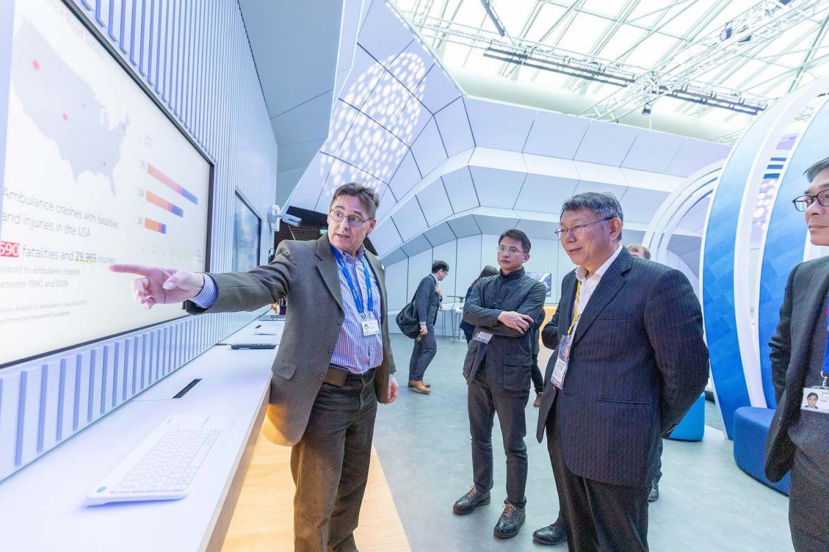 台北市長柯文哲參訪芬蘭諾基亞（Nokia）公司。 圖：台北市政府 / 提供