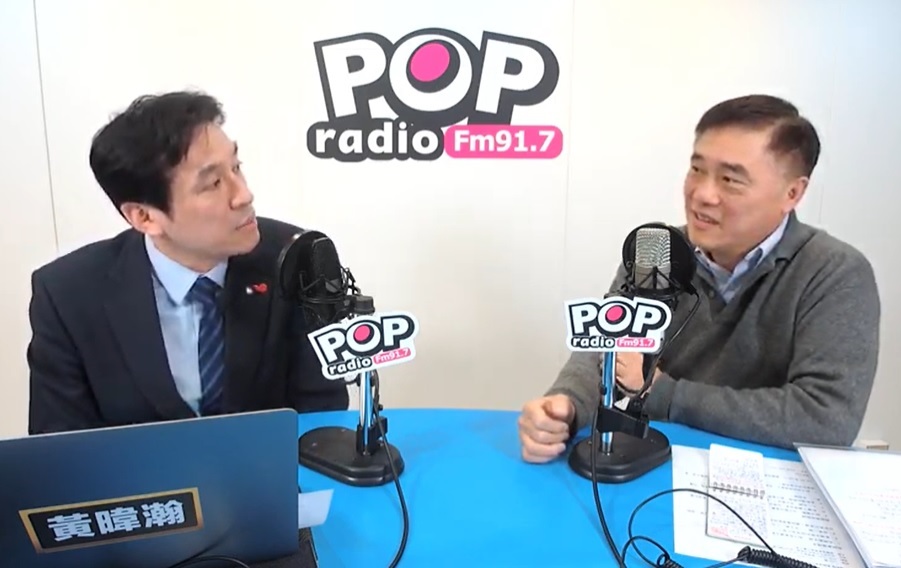 國民黨前副主席郝龍斌接受專訪。 圖擷取自《POP撞新聞》