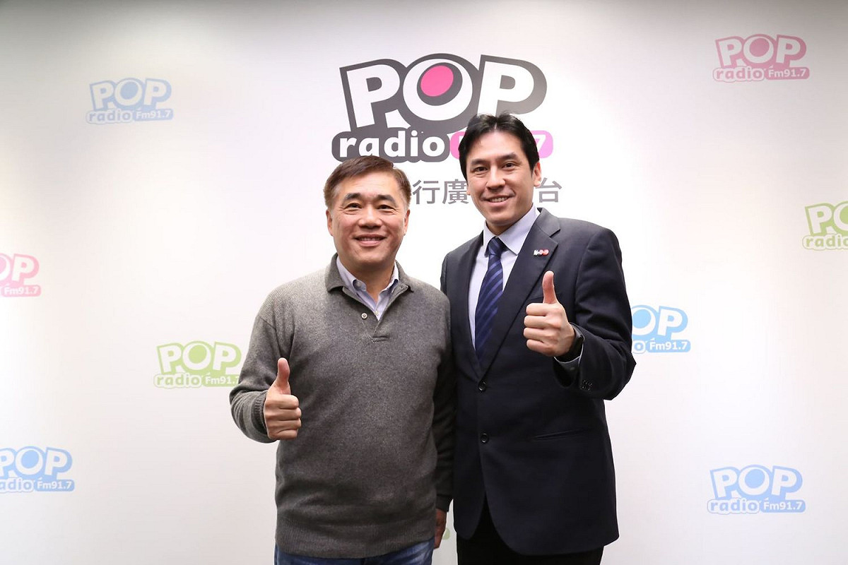國民黨前副主席郝龍斌接受電台專訪。 圖：《POP撞新聞》提供