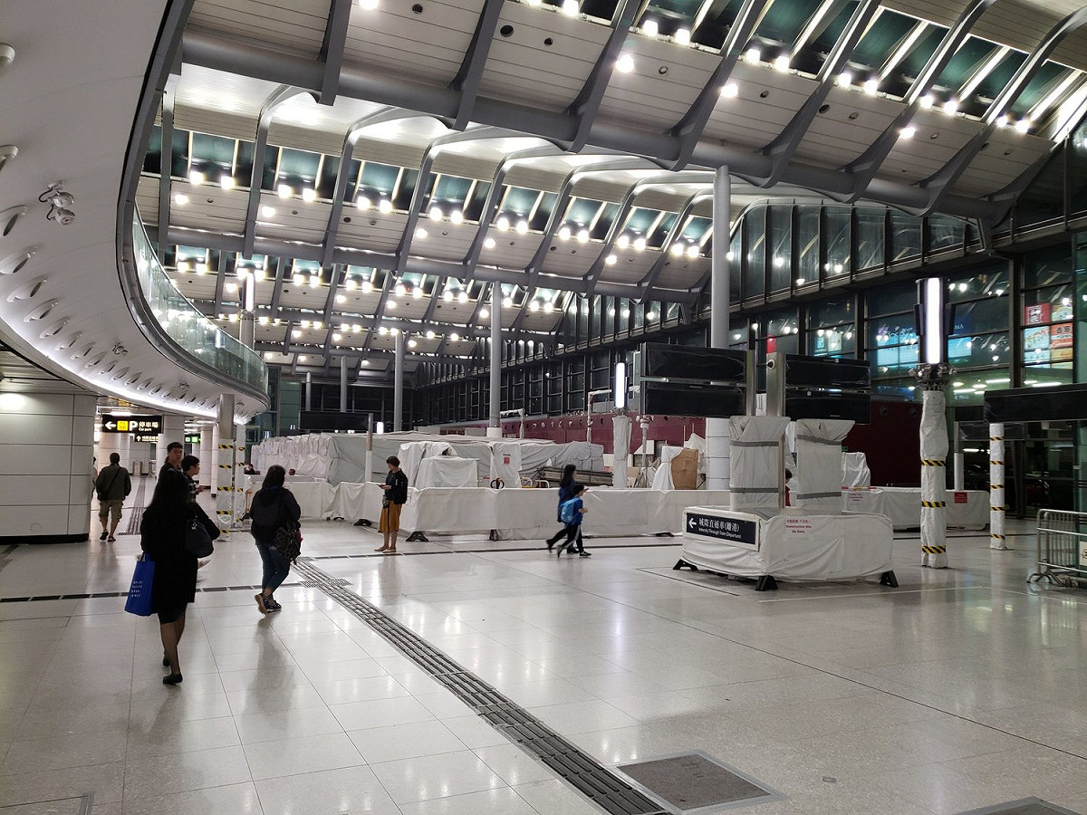 香港西九龍站。 圖：翻攝自推特