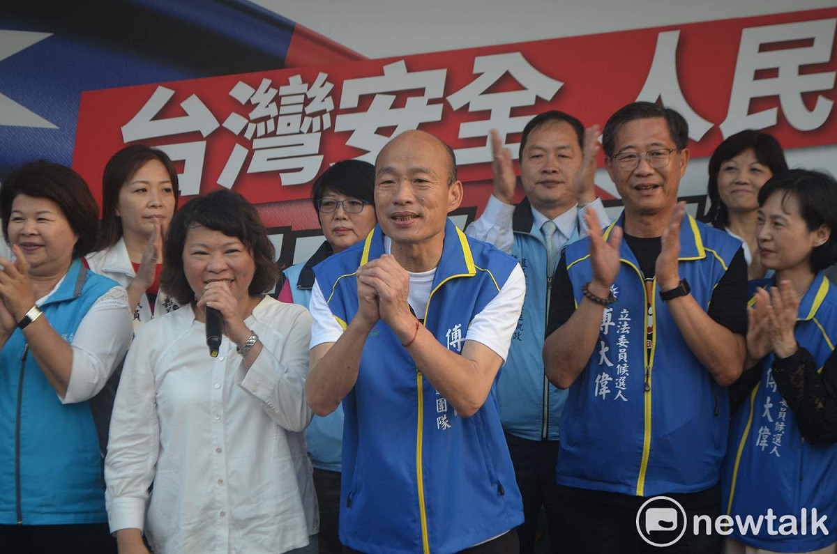 黃敏惠輔選韓國瑜及傅大偉不遺餘力。 圖：蔡坤龍/攝