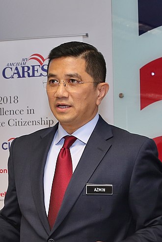 馬來西亞經濟事務部長阿茲敏阿里（Mohamed Azmin bin Ali）。 圖：翻攝自維基百科
