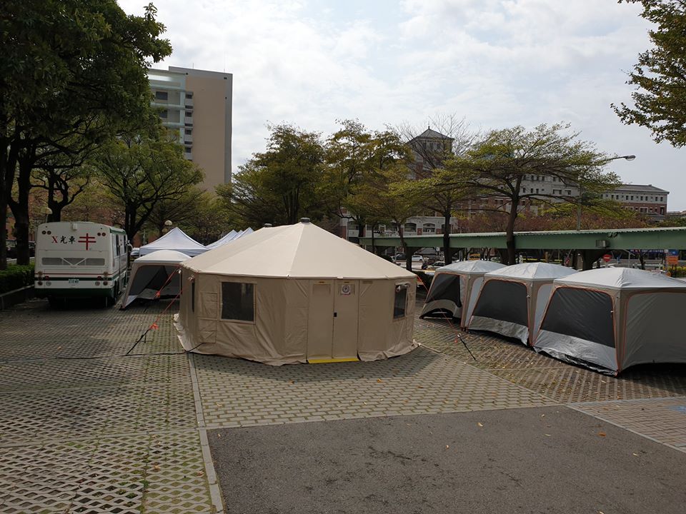 成大醫院「武漢肺炎檢疫站」的配置位置。 圖：翻攝自成大醫院臉書
