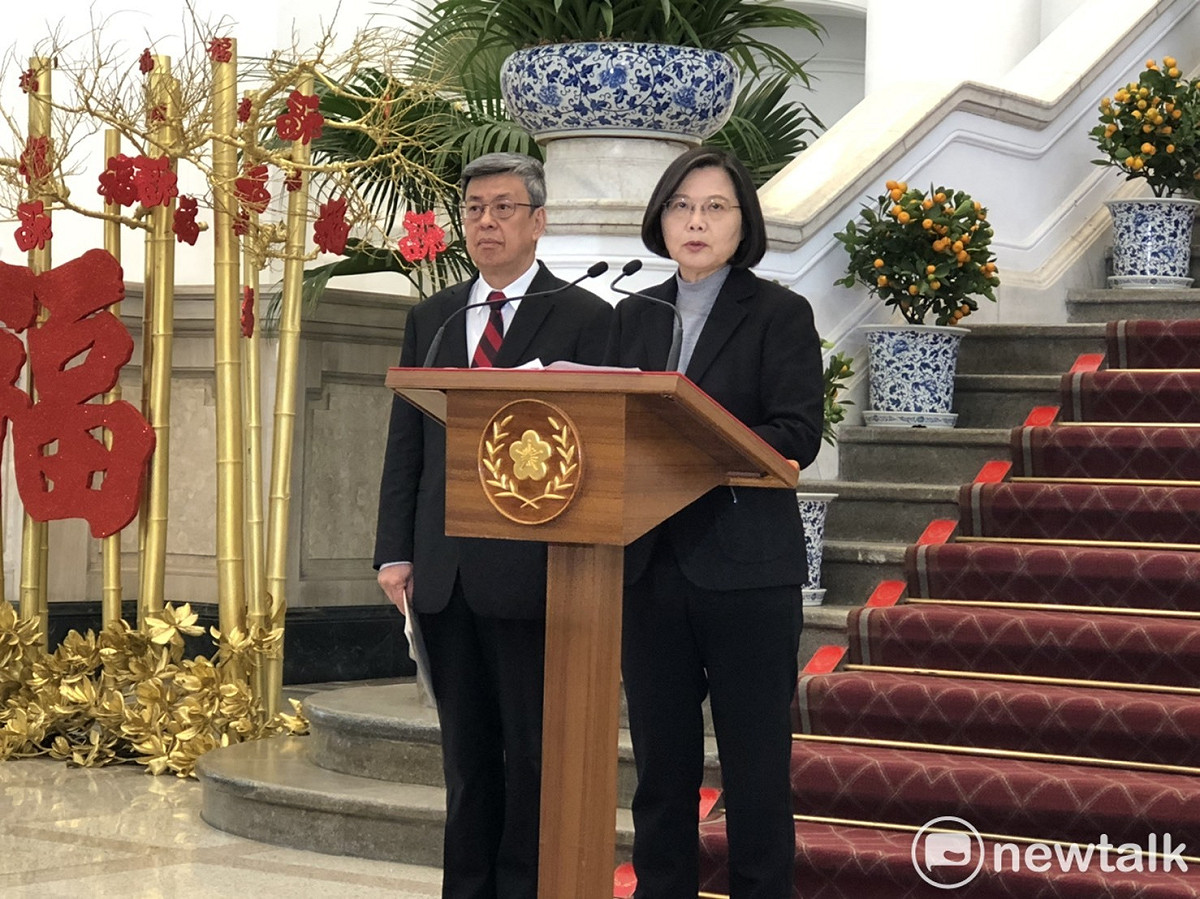 蔡英文總統表示，感謝國際友人在這段時間以來為台灣加入WHO的發聲跟支持，希望WHO不應該因為政治的因素排除台灣，要有讓台灣的參與的空間。 圖：謝莉慧/攝