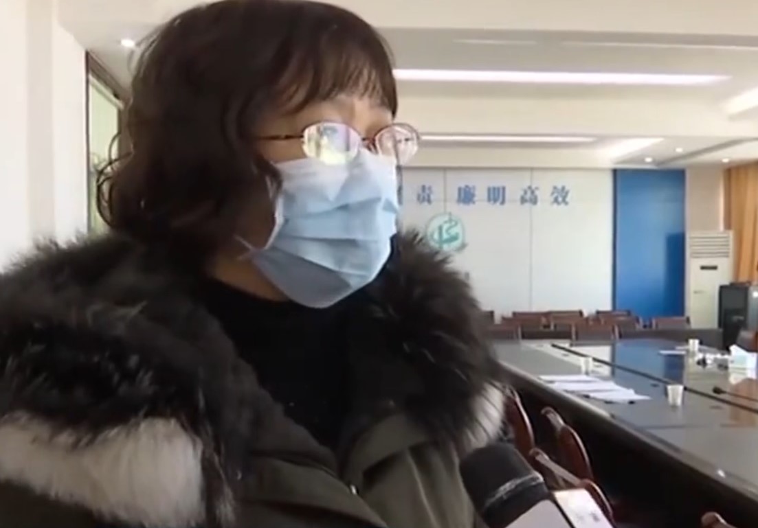 中國湖北黃岡市衛健委主任唐志紅。 圖：翻攝自央視畫面