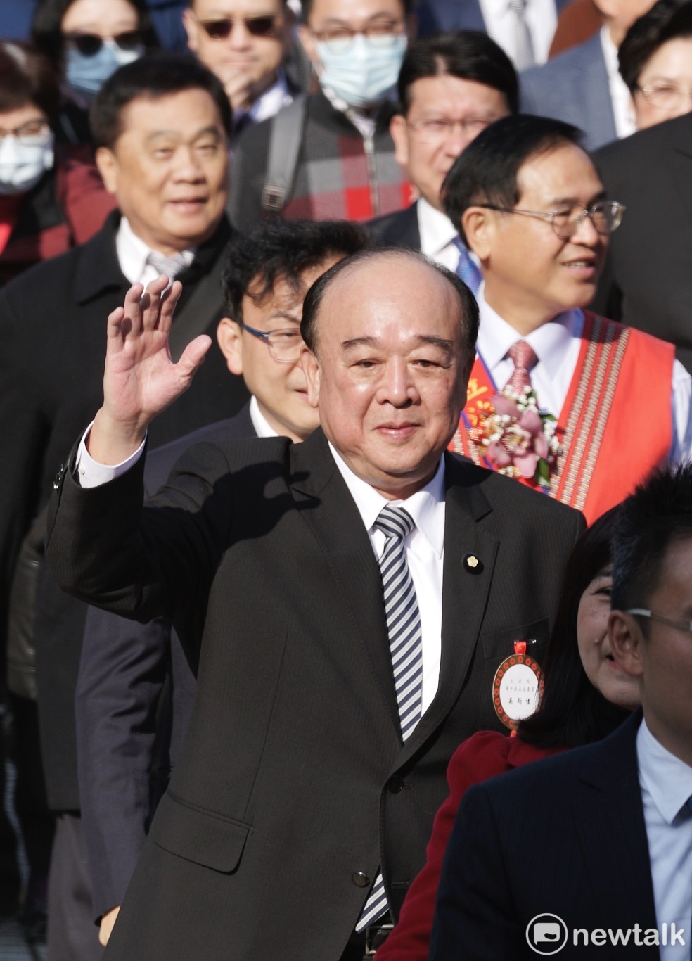 國民黨不分區立委吳斯懷和國民黨立委一起大進場。 圖：張良一/攝