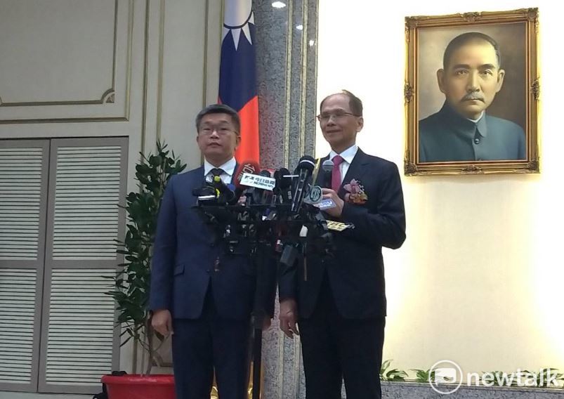 游錫堃承諾，未來一定會戰戰兢兢把立法院院長做好。 圖：陳佩君/攝